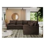 Narożnik VERSO L - uniwersalny - brązowy, welvet