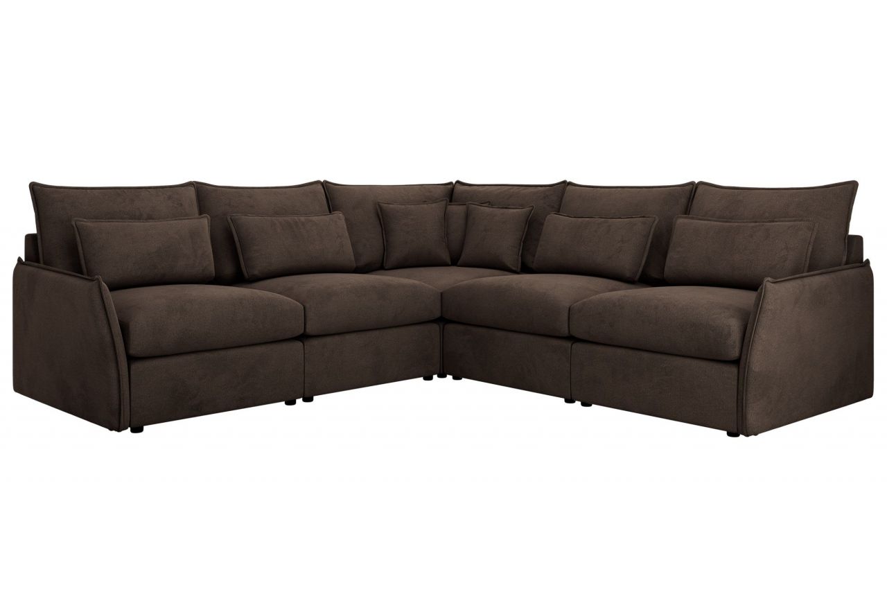 Narożnik VERSO L - uniwersalny - brązowy, welvet