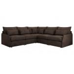 Narożnik VERSO L - uniwersalny - brązowy, welvet