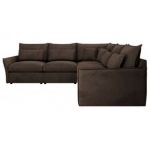 Narożnik VERSO L - uniwersalny - brązowy, welvet