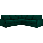 Narożnik VERSO L - uniwersalny - ciemnozielony, welvet