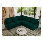 Narożnik VERSO L - uniwersalny - ciemnozielony, welvet