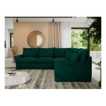 Narożnik VERSO L - uniwersalny - ciemnozielony, welvet