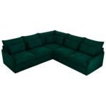Narożnik VERSO L - uniwersalny - ciemnozielony, welvet