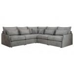 Narożnik VERSO L - uniwersalny - jasnoszary, welvet