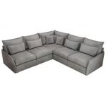 Narożnik VERSO L - uniwersalny - jasnoszary, welvet