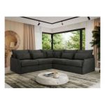 Narożnik VERSO L - uniwersalny - ciemnoszary, welvet