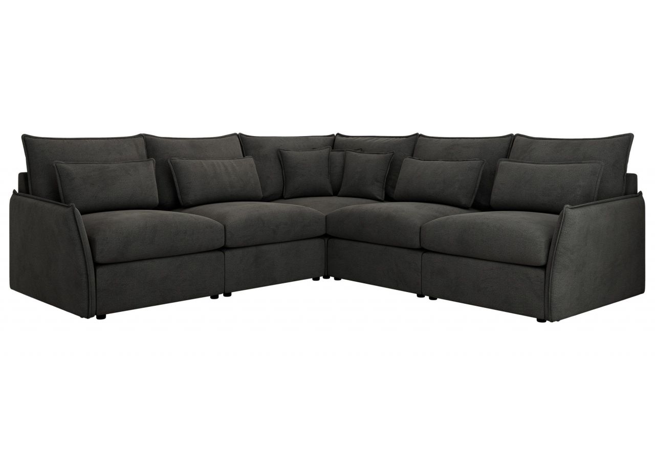 Narożnik VERSO L - uniwersalny - ciemnoszary, welvet