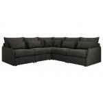 Narożnik VERSO L - uniwersalny - ciemnoszary, welvet