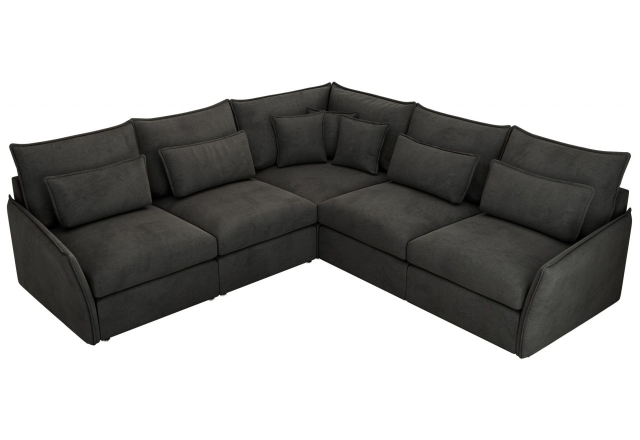 Narożnik VERSO L - uniwersalny - ciemnoszary, welvet