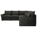 Narożnik VERSO L - uniwersalny - ciemnoszary, welvet