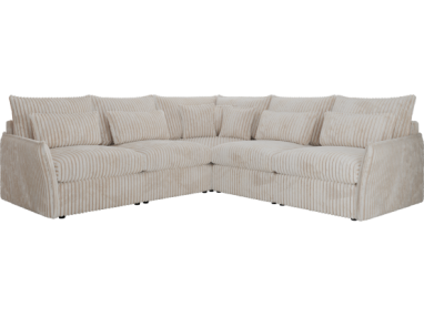 Narożnik VERSO L - uniwersalny - beżowy, sztruks