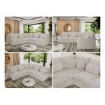 Narożnik VERSO L - uniwersalny - beżowy, sztruks