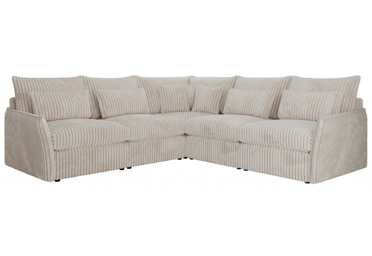 Narożnik VERSO L - uniwersalny - beżowy, sztruks