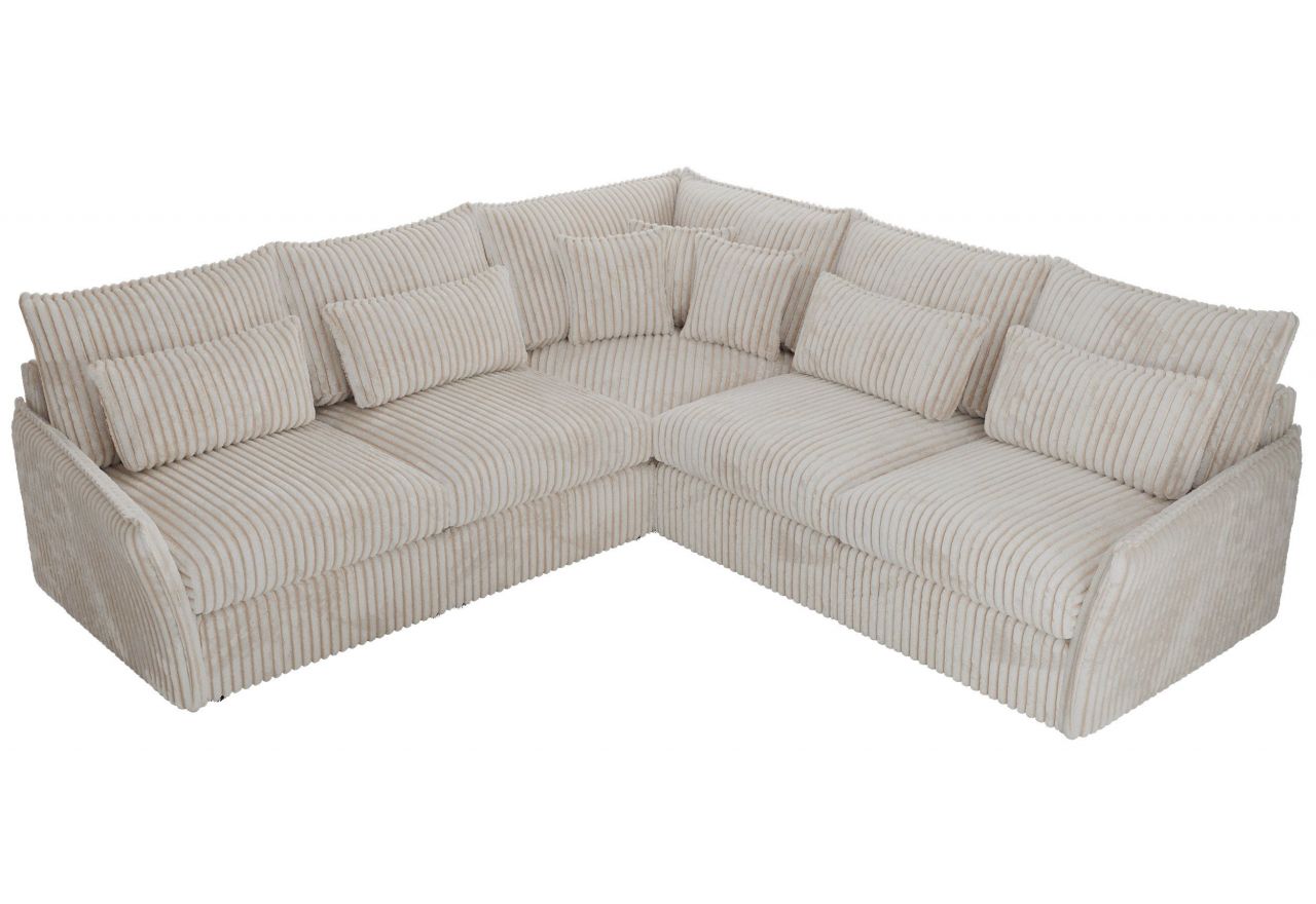 Narożnik VERSO L - uniwersalny - beżowy, sztruks