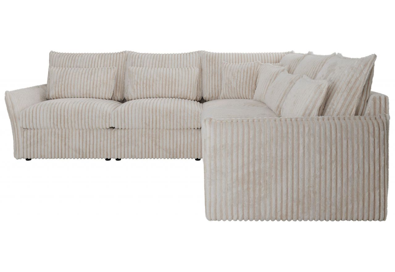 Narożnik VERSO L - uniwersalny - beżowy, sztruks