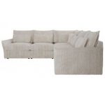 Narożnik VERSO L - uniwersalny - beżowy, sztruks