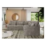 Narożnik VERSO L - uniwersalny - jasnobrązowy, sztruks