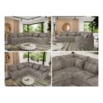 Narożnik VERSO L - uniwersalny - jasnobrązowy, sztruks