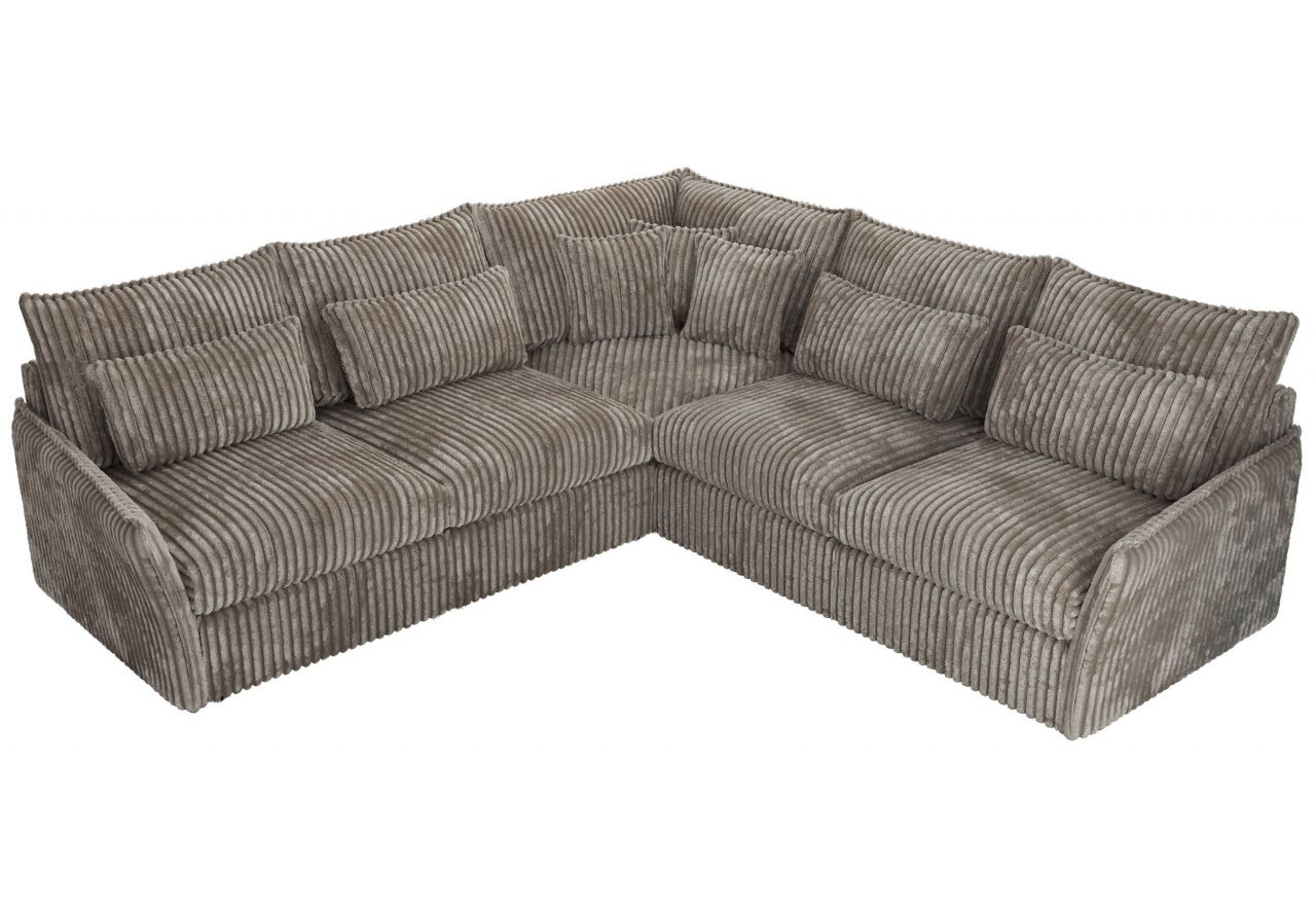 Narożnik VERSO L - uniwersalny - jasnobrązowy, sztruks