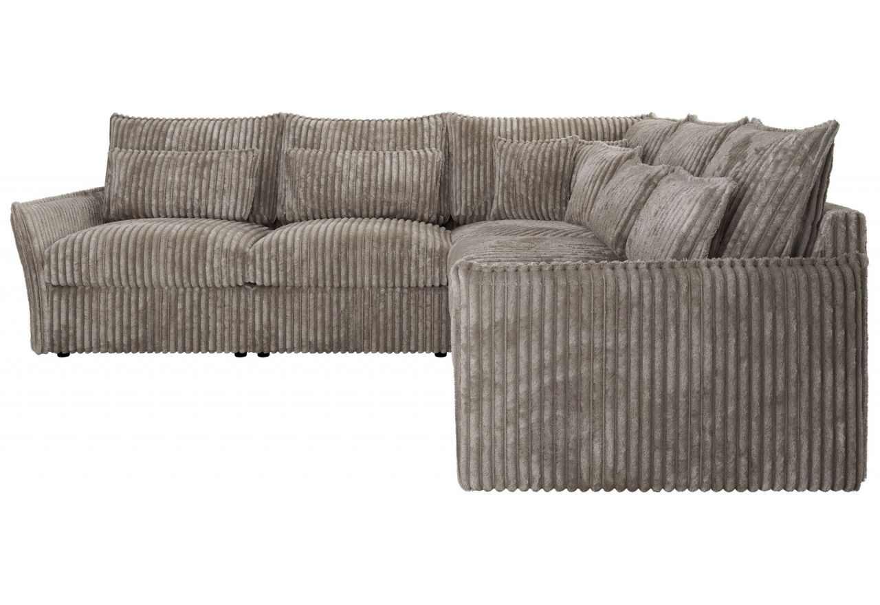 Narożnik VERSO L - uniwersalny - jasnobrązowy, sztruks