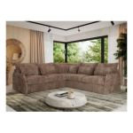 Narożnik VERSO L - uniwersalny - brązowy, sztruks