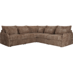 Narożnik VERSO L - uniwersalny - brązowy, sztruks