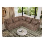 Narożnik VERSO L - uniwersalny - brązowy, sztruks