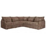 Narożnik VERSO L - uniwersalny - brązowy, sztruks