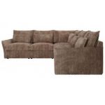 Narożnik VERSO L - uniwersalny - brązowy, sztruks