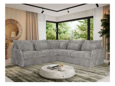 Narożnik VERSO L - uniwersalny - jasnoszary, sztruks