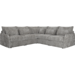 Narożnik VERSO L - uniwersalny - jasnoszary, sztruks