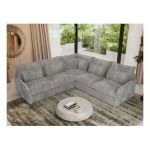 Narożnik VERSO L - uniwersalny - jasnoszary, sztruks