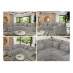 Narożnik VERSO L - uniwersalny - jasnoszary, sztruks