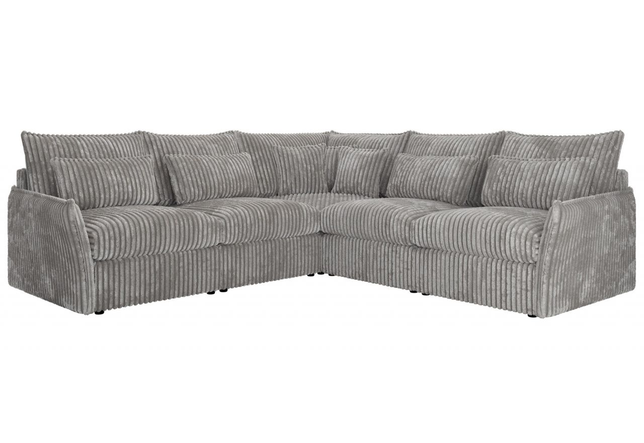 Narożnik VERSO L - uniwersalny - jasnoszary, sztruks