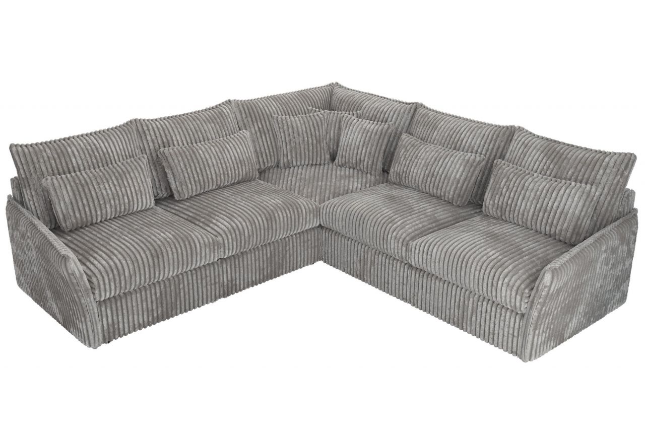 Narożnik VERSO L - uniwersalny - jasnoszary, sztruks