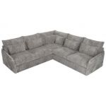 Narożnik VERSO L - uniwersalny - jasnoszary, sztruks