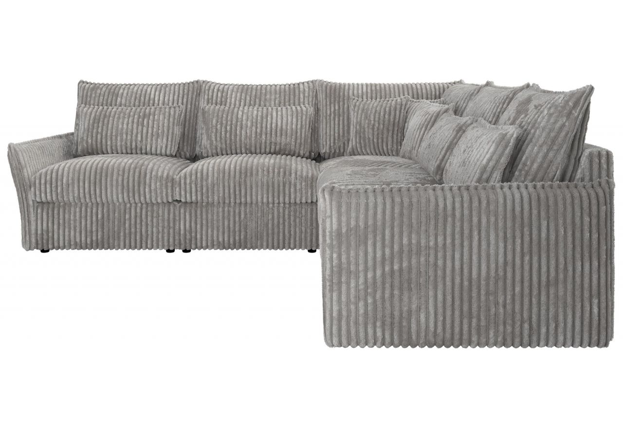 Narożnik VERSO L - uniwersalny - jasnoszary, sztruks