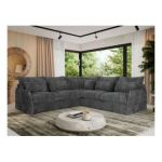 Narożnik VERSO L - uniwersalny - szary, sztruks