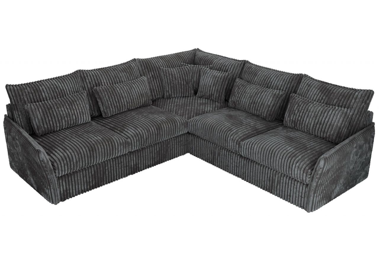 Narożnik VERSO L - uniwersalny - szary, sztruks