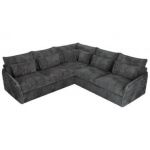 Narożnik VERSO L - uniwersalny - szary, sztruks