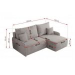 Narożnik ARPA L - strona lewa - jasnoszary, plusz