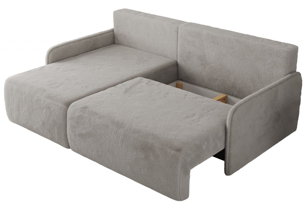 Narożnik ARPA L - strona lewa - jasnoszary, plusz