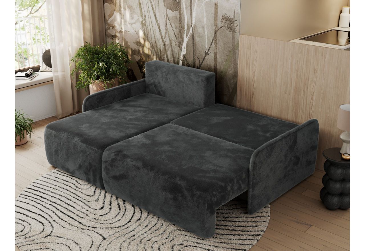 Narożnik ARPA L - strona lewa - ciemnoszary, plusz