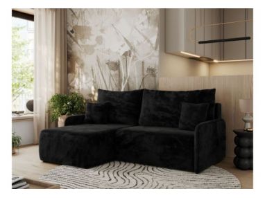 Narożnik ARPA L - strona lewa - czarny, plusz