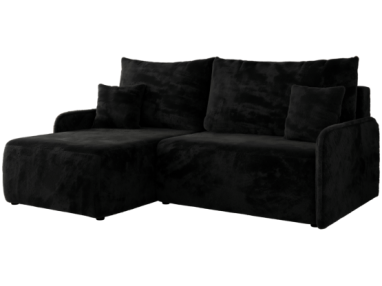 Narożnik ARPA L - strona lewa - czarny, plusz