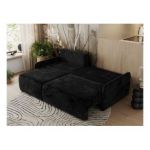 Narożnik ARPA L - strona lewa - czarny, plusz