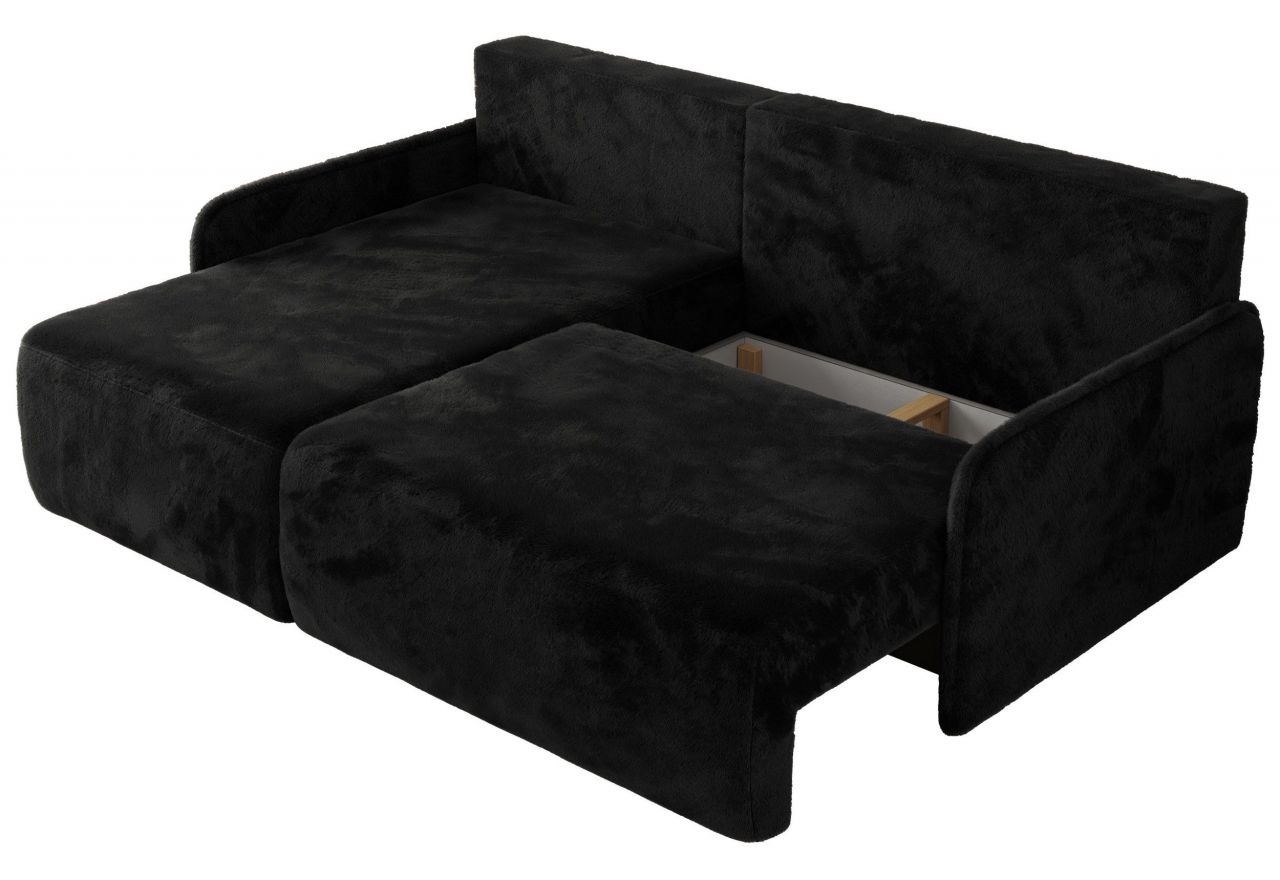 Narożnik ARPA L - strona lewa - czarny, plusz