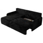 Narożnik ARPA L - strona lewa - czarny, plusz