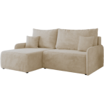 Narożnik ARPA L - strona lewa - kremowy, plusz